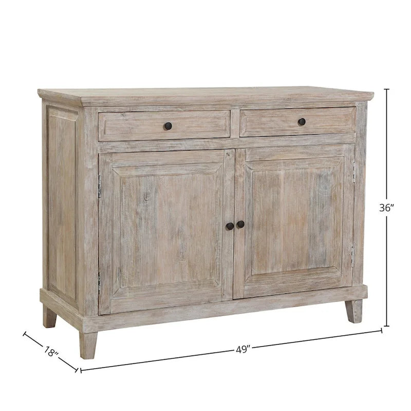 49 Wide 2-Door Sideboard, Light Gray