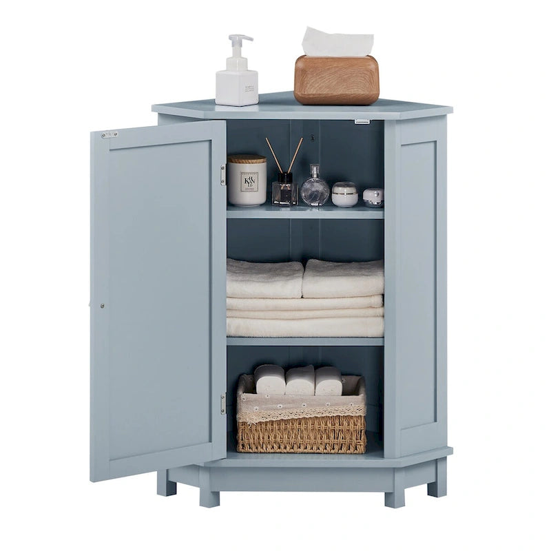 Bathroom Corner Cabinet with Adjustable Shelf