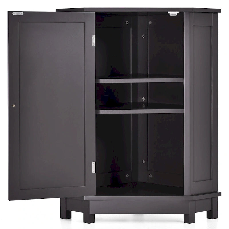 Bathroom Corner Cabinet with Adjustable Shelf