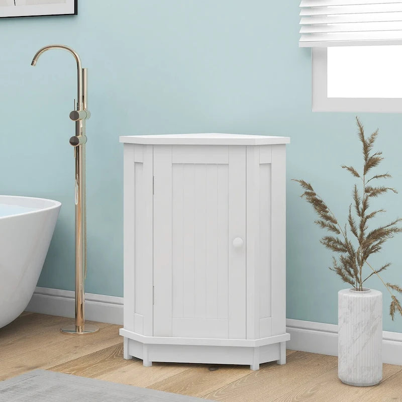 Bathroom Corner Cabinet with Adjustable Shelf