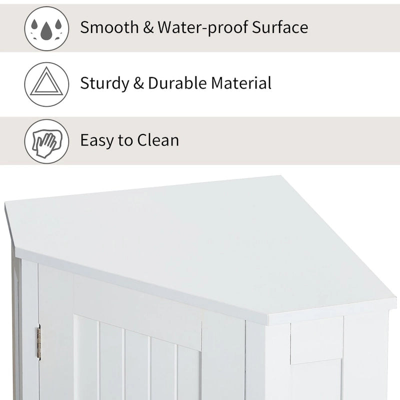 Bathroom Corner Cabinet with Adjustable Shelf