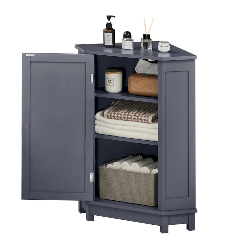 Bathroom Corner Cabinet with Adjustable Shelf
