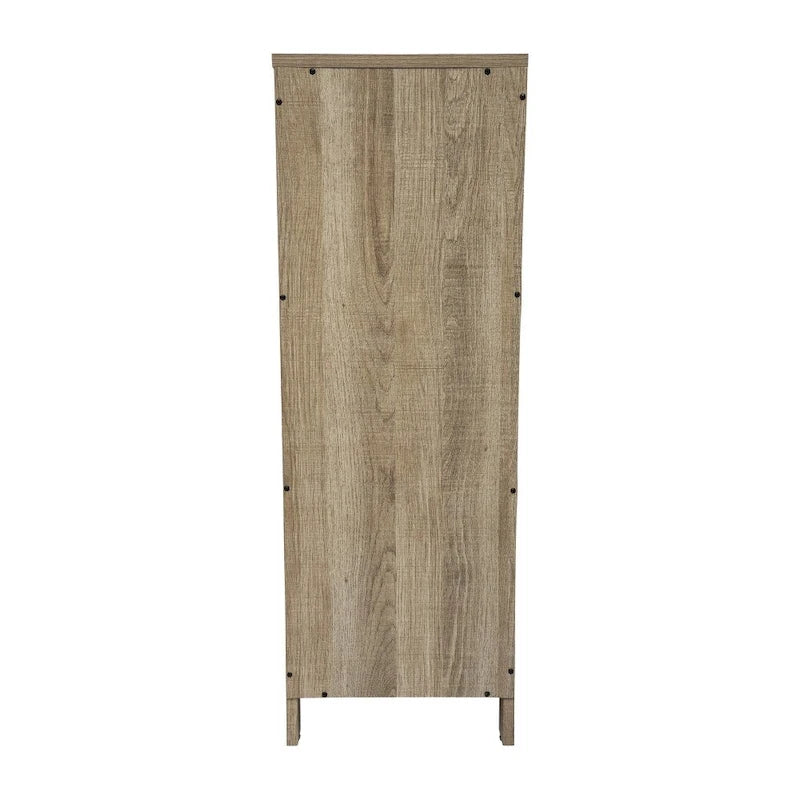 Floor Cabinet Storage Organizer with 2 Drawers, Open Shelf, and Foot Pads