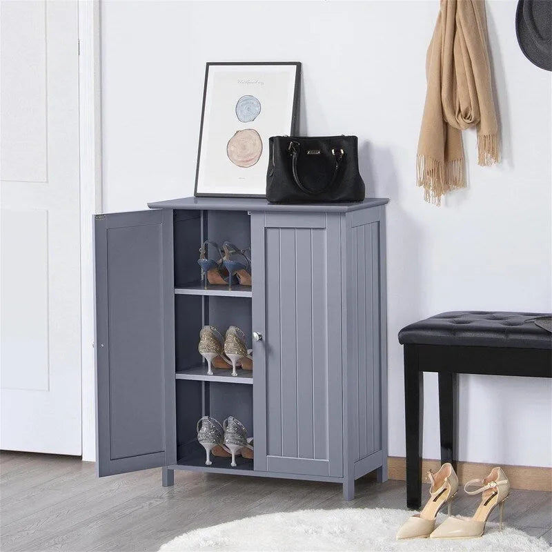 Bathroom Floor Cabinet Double Doors
