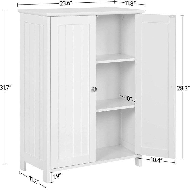 Bathroom Floor Cabinet Double Doors