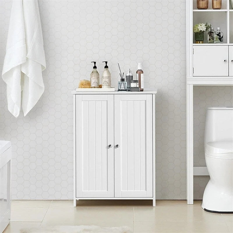 Bathroom Floor Cabinet Double Doors