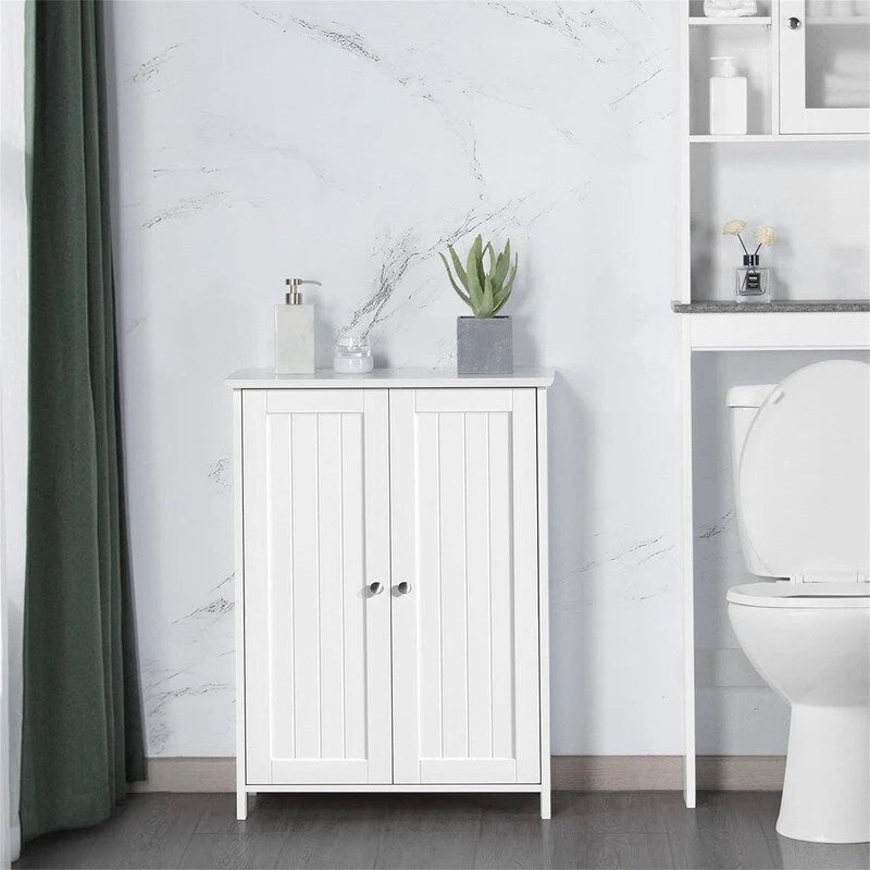 Bathroom Floor Cabinet Double Doors