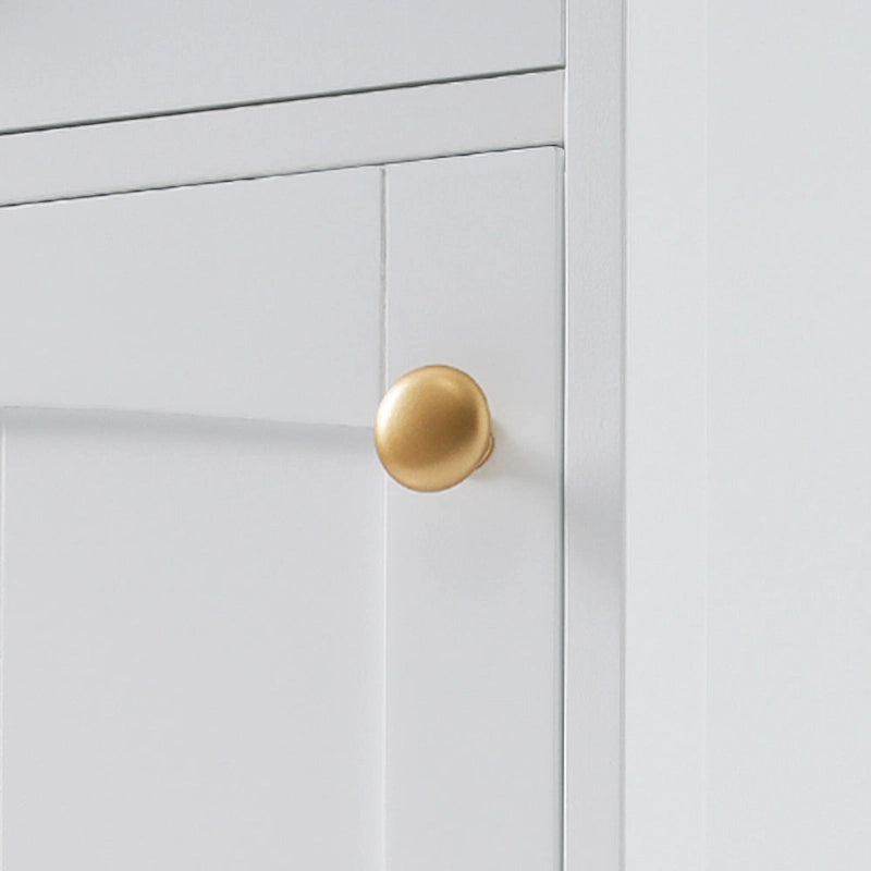 Tall Bathroom Storage Cabinet with Glass Doors